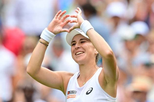 Wimbledon 2025 Day 10 Andreeva v Bencic Wimbledon Championships 2025 Day 10, 09 07 25 Ladies’ Singles - Quarter Final Centre Court Mirra Andreeva v Belinda Bencic Belinda Bencic wins in straight sets  Copyright: xMarcxAspland ThexTimesx NINTCHDBPICT001008721822
