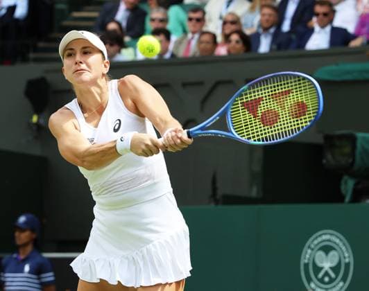 TENNIS - Wimbledon 2025 LONDON,ENGLAND,09.JUL.25 - TENNIS - WTA, Tennis Damen Tour, Wimbledon, Grand Slam. Image shows Belinda Bencic (SUI).  GEPAxpictures xAlanxGrieves