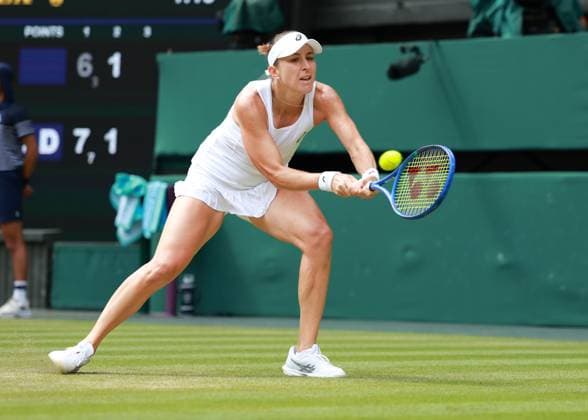 Belinda Bencic SUI , Women Singles, Ladies Singles Tennis Wimbledon 2025 Grand Slam ITF ATP WTA AELTC London Great Britain 9 July 2025 Copyright: xJuergenxHasenkopfx