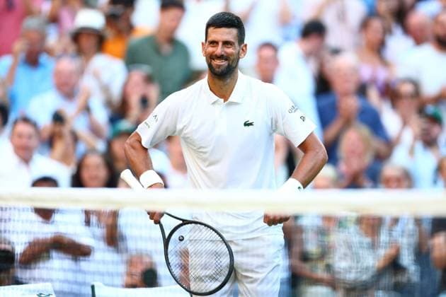 Novak Djokovic wins his Quarter Final match Wimbledon Tennis Championships, Day 10, The All England Lawn Tennis and Croquet Club, London, UK - 09 Jul 2025London The All England Lawn Tennis and United Kingdom  Copyright: xJamesxMarsh Shutterstockx 15389394hd