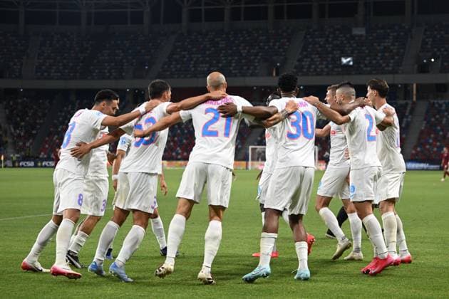 BUCHAREST - UEFA CHAMPIONS LEAGUE - FCSB - INTER CLUB D ESCALDES Marius Stefanescu of FCSB recats after scoring his side third goal during the UEFA Champions League 2025 2026 First qualifying round game between FCSB and Inter Club d Escaldes, Steaua Stadium, July 09, 2025. Imago Images Alex Nicodim Copyright: xAlexxNicodimx