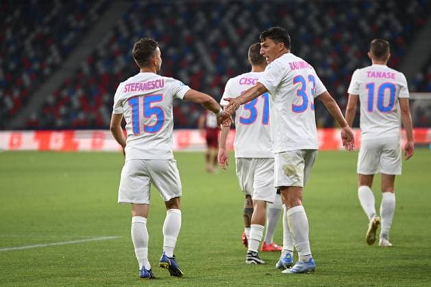 BUCHAREST - UEFA CHAMPIONS LEAGUE - FCSB - INTER CLUB D ESCALDES Marius Stefanescu of FCSB recats after scoring his side third goal during the UEFA Champions League 2025 2026 First qualifying round game between FCSB and Inter Club d Escaldes, Steaua Stadium, July 09, 2025. Imago Images Alex Nicodim Copyright: xAlexxNicodimx