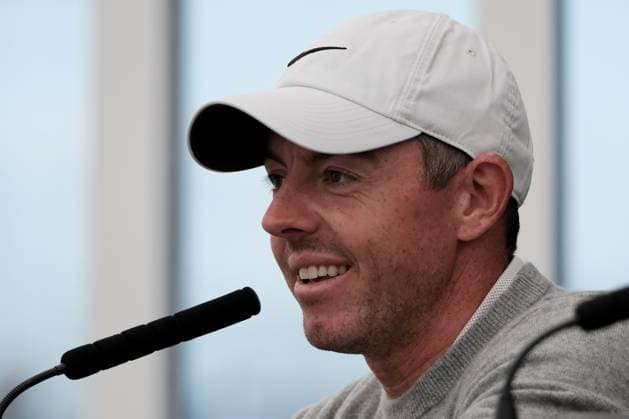 UK: The Genesis Scottish Open at The Renaissance Club, North Berwick, Scotland on 09 July 2025: Pictured: Rory McIlroy (Northern Ireland) attends a press conference, PK, Pressekonferenz at the Genesis Scottish Open 2025 at The Renaissance Club, North Berwick, Scotland North Berwick The Renaissance Club Scotland Copyright: xAlexxToddx
