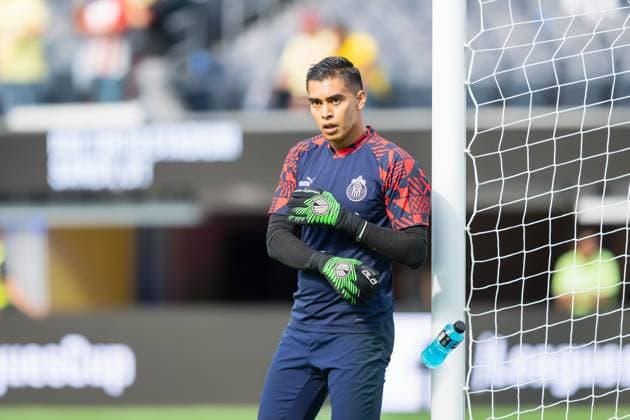 August 3, 2022, Ingelwood, CA, United States: INGELWOOD, CA - AUGUST 3: Raul Rangel 27 of Club Deportivo Guadalajara Chivas before a game between Club Deportivo Guadalajara and Los Angeles Galaxy at SoFi Stadium on August 3, 2022 in Ingelwood, California. Copyright: xDavexBernal IsixPhotosx