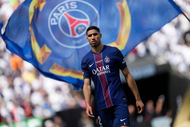 Paris Saint-Germain v Real Madrid CF: Semi Final - FIFA Club World Cup 2025 Achraf Hakimi right-back of PSG and Morocco prior the FIFA Club World Cup 2025 semi-final match between Paris Saint-Germain and Real Madrid CF at MetLife Stadium on July 9, 2025 in East Rutherford, United States East Rutherford NJ United States  Copyright: xJosexBretonx originalFilename:bretonhernandez-parissai250709_npXO3.jpg