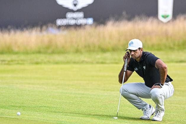 Scottish Open Day One Aaron Rai lines up a putt on hole 18 during Day One of the Genesis Scottish Open 2025 at The Renaissance Club, North Berwick UK Newspapers OUT Copyright: xJamiexJohnstonx FIL-21958-0006