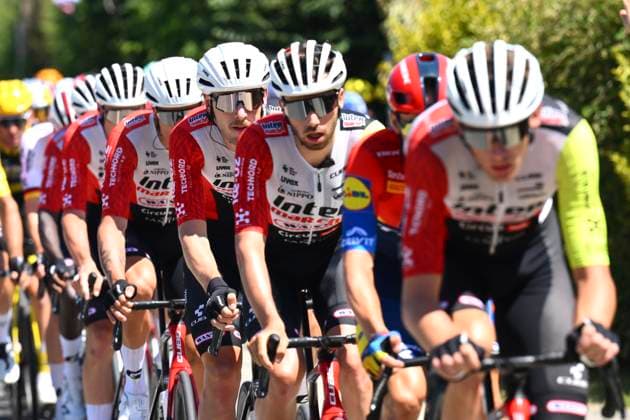 Tour de France 2025 Stage 6 VIRE NORMANDIE, FRANCE - JULY 10 : Rutsch Jonas (GER) of Intermarche - Wanty during stage 6 of the 112th edition of Tour de France an UCI World Tour 2.UWT cycling road race stage for Men Elite of 201 km with start in Bayeux and finish in Vire Normandie on July 10, 2025 in Vire Normandie, France, 10 07 2025 ( Motordriver Kenny Verfaillie - Vire Normandie France  Copyright: xVincentxKalutx