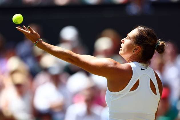 Aryna Sabalenka during her semi final match Wimbledon Tennis Championships, Day 11, The All England Lawn Tennis and Croquet Club, London, UK - 10 Jul 2025London The All England Lawn Tennis and United Kingdom  Copyright: xJamesxMarsh Shutterstockx 15390590j