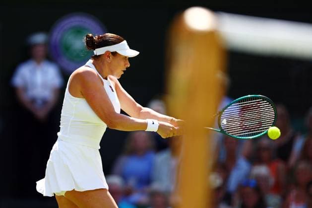 Amanda Anisimova during her semi final match Wimbledon Tennis Championships, Day 11, The All England Lawn Tennis and Croquet Club, London, UK - 10 Jul 2025London The All England Lawn Tennis and United Kingdom  Copyright: xJamesxMarsh Shutterstockx 15390590m