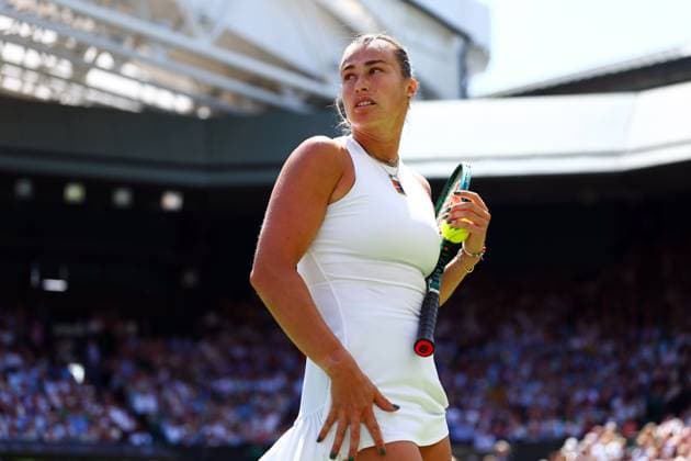 Aryna Sabalenka during her semi final match Wimbledon Tennis Championships, Day 11, The All England Lawn Tennis and Croquet Club, London, UK - 10 Jul 2025London The All England Lawn Tennis and United Kingdom  Copyright: xJamesxMarsh Shutterstockx 15390590aa