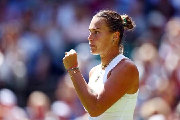 Aryna Sabalenka during her semi final match Wimbledon Tennis Championships, Day 11, The All England Lawn Tennis and Croquet Club, London, UK - 10 Jul 2025London The All England Lawn Tennis and United Kingdom  Copyright: xJamesxMarsh Shutterstockx 15390590ah