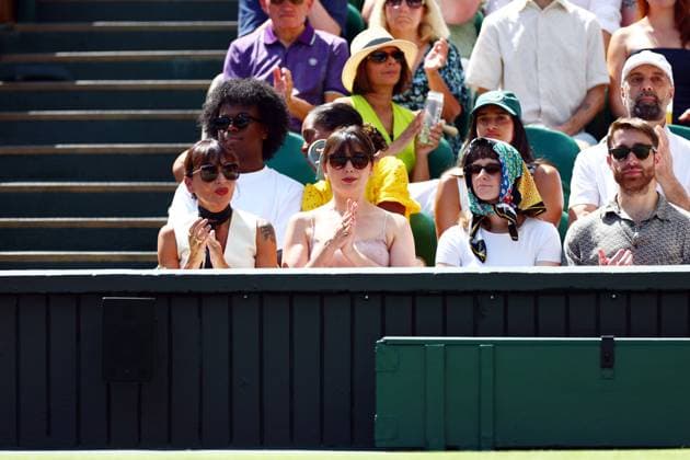 Pearl Lowe and Daisy Lowe watching the action on Centre Court Wimbledon Tennis Championships, Day 11, The All England Lawn Tennis and Croquet Club, London, UK - 10 Jul 2025London The All England Lawn Tennis and United Kingdom  Copyright: xJamesxMarsh Shutterstockx 15390590by