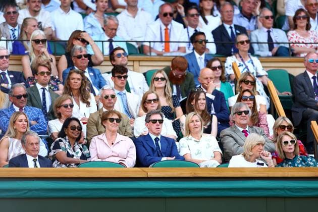 Famous Faces in the Royal Box on Centre Court Wimbledon Tennis Championships, Day 11, The All England Lawn Tennis and Croquet Club, London, UK - 10 Jul 2025London The All England Lawn Tennis and United Kingdom  Copyright: xJamesxMarsh Shutterstockx 15390590cc