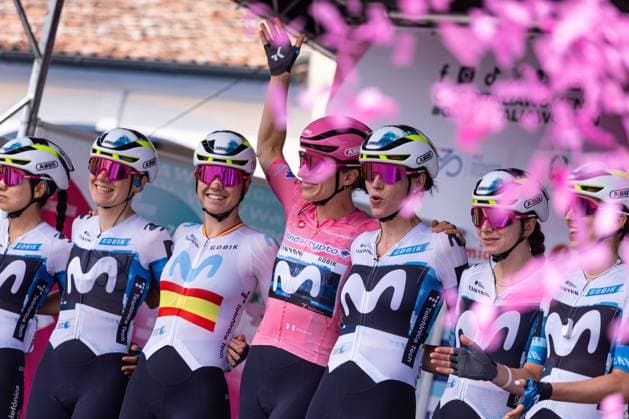 Marlene Reusser in Pink Jersey during Giro d Italia Women - Stage 5 - Mirano Monselice, Giro d Italia race in Monselice, Italy, July 10 2025  Copyright: xTommasoxBerardi IPAxSportx xipa-agency.netx xx IPA_60231512 IPA_Agency_IPA60231512
