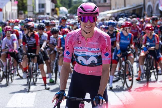 Marlene Reusser in Pink Jersey during Giro d Italia Women - Stage 5 - Mirano Monselice, Giro d Italia race in Monselice, Italy, July 10 2025  Copyright: xTommasoxBerardi IPAxSportx xipa-agency.netx xx IPA_60231590 IPA_Agency_IPA60231590