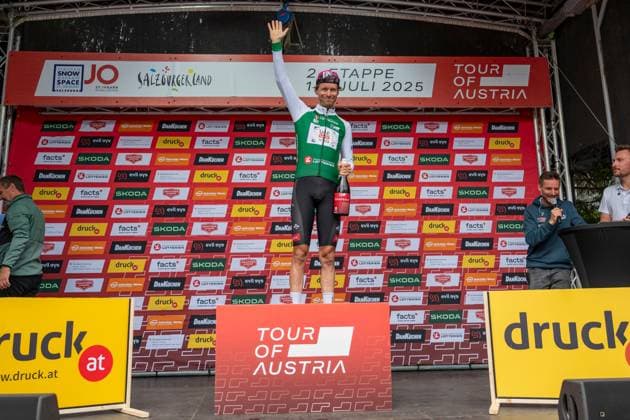 CYCLING - Tour of Austria 2025 SANKT JOHANN,AUSTRIA,10.JUL.25 - CYCLING - Tour of Austria, stage 2, Bischofshofen - Sankt Johann Alpendorf. Image shows Felix Grossschartner (AUT UAE Team Emirates XRG).  GEPAxpictures xWolfgangxKofler