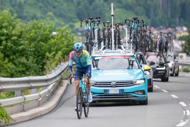 CYCLING - Tour of Austria 2025 SANKT JOHANN,AUSTRIA,10.JUL.25 - CYCLING - Tour of Austria, stage 2, Bischofshofen - Sankt Johann Alpendorf. Image shows Anthon Charmig (DEN XDS Astana Team).  GEPAxpictures xWolfgangxKofler