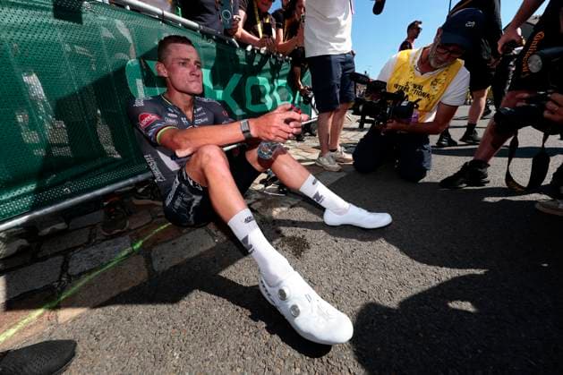 Tour de France 2025 Stage 6 VIRE NORMANDIE, FRANCE - JULY 10 : Van der Poel Mathieu (NED) of Alpecin - Deceuninck after stage 6 of the 112th edition of Tour de France an UCI World Tour 2.UWT cycling road race stage for Men Elite of 201 km with start in Bayeux and finish in Vire Normandie on July 10, 2025 in Vire Normandie, France, 10 07 2025 ( Motordriver Kenny Verfaillie - Vire Normandie France  Copyright: xLucaxBettinix