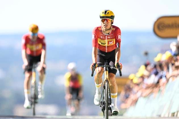 Tour de France 2025 Stage 6 VIRE NORMANDIE, FRANCE - JULY 10 : rider of Uno-X Pro Mobility during stage 6 of the 112th edition of Tour de France an UCI World Tour 2.UWT cycling road race stage for Men Elite of 201 km with start in Bayeux and finish in Vire Normandie on July 10, 2025 in Vire Normandie, France, 10 07 2025 ( Motordriver Kenny Verfaillie - Vire Normandie France  Copyright: xJanxDexMeuleneirx