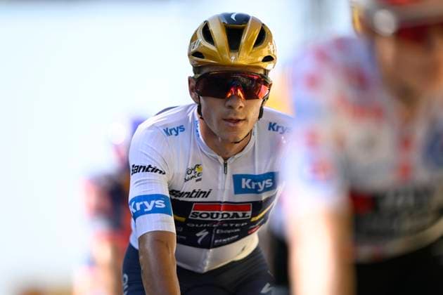 Tour de France 2025 Stage 6 VIRE NORMANDIE, FRANCE - JULY 10 : Evenepoel Remco (BEL) of Soudal Quick-Step during stage 6 of the 112th edition of Tour de France an UCI World Tour 2.UWT cycling road race stage for Men Elite of 201 km with start in Bayeux and finish in Vire Normandie on July 10, 2025 in Vire Normandie, France, 10 07 2025 ( Motordriver Kenny Verfaillie - Vire Normandie France  Copyright: xJanxDexMeuleneirx