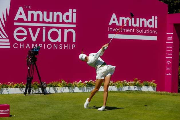 EVIAN-LES-BAINS, FRANCE - 10.07.2025: Nataliya Guseva (RUS) of The Amundi Evian Championship at the Evian Resort Golf Club on July 10, 2025 in Evian-les-Bains, France.