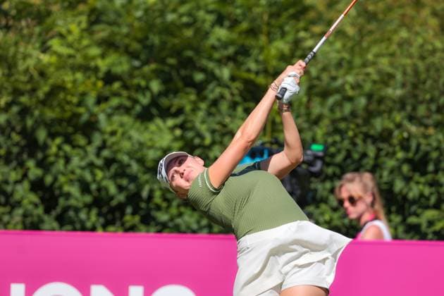 EVIAN-LES-BAINS, FRANCE - 10.07.2025: Nataliya Guseva (RUS) of The Amundi Evian Championship at the Evian Resort Golf Club on July 10, 2025 in Evian-les-Bains, France.