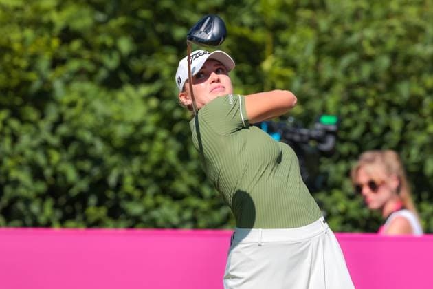 EVIAN-LES-BAINS, FRANCE - 10.07.2025: Nataliya Guseva (RUS) of The Amundi Evian Championship at the Evian Resort Golf Club on July 10, 2025 in Evian-les-Bains, France.