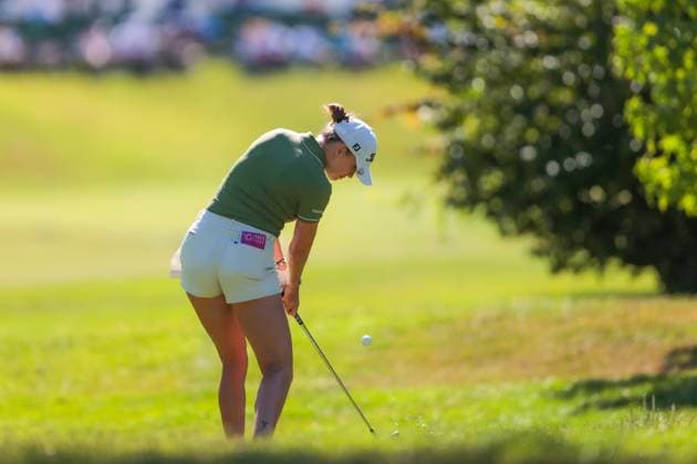 EVIAN-LES-BAINS, FRANCE - 10.07.2025: Nataliya Guseva (RUS) of The Amundi Evian Championship at the Evian Resort Golf Club on July 10, 2025 in Evian-les-Bains, France.