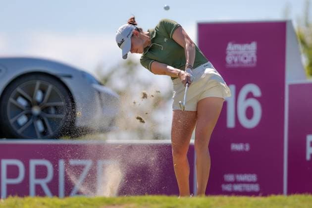 EVIAN-LES-BAINS, FRANCE - 10.07.2025: Nataliya Guseva (RUS) of The Amundi Evian Championship at the Evian Resort Golf Club on July 10, 2025 in Evian-les-Bains, France.