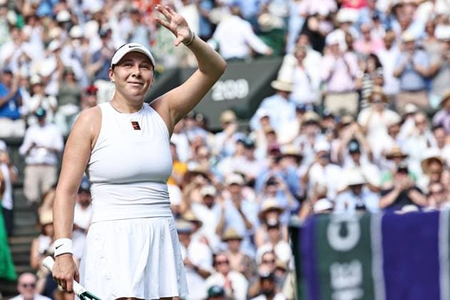 Amanda Anisimova, USA, after semifinal of 2025 All England Lawn Tennis Championships at Wimbledon, womens singles, London, 10 07 2025