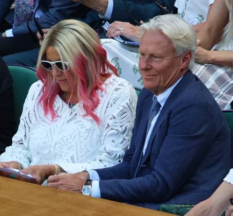 TENNIS - Wimbledon 2025 LONDON,ENGLAND,10.JUL.25 - TENNIS - WTA, Tennis Damen Tour, Wimbledon, Grand Slam. Image shows Bjoern Borg with his wife Patricia Borg.  GEPAxpictures xAlanxGrieves