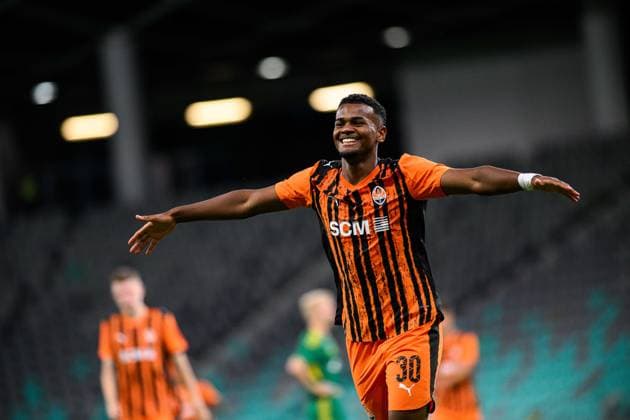 LJUBLJANA, SLOVENIA - 10 JULY, 2025: Alisson Santana Lopes Da Fonseca - The match UEFA Europa league FC Shakhtar Donetsk vs Ilves at Stadion Stozice.  Copyright: xVITALIIxKLIUIEVx