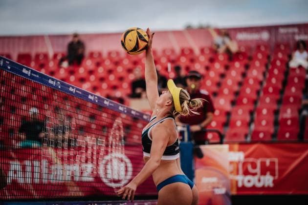 Beach volleyball women Allianz German Beach Tour 2025 Tourstop Munich 10 07 2025 Chenoa Christ at Attack Munich Central University Sports Munich Bavaria Germany