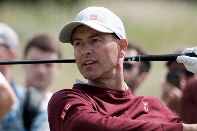 UK: The Genesis Scottish Open at The Renaissance Club, North Berwick, Scotland on 10 July 2025: Pictured: Adam Scott (Australia) on the 2nd tee during the first round of the Genesis Scottish Open 2025 at The Renaissance Club, North Berwick, Scotland North Berwick The Renaissance Club Scotland Copyright: xAlexxToddx