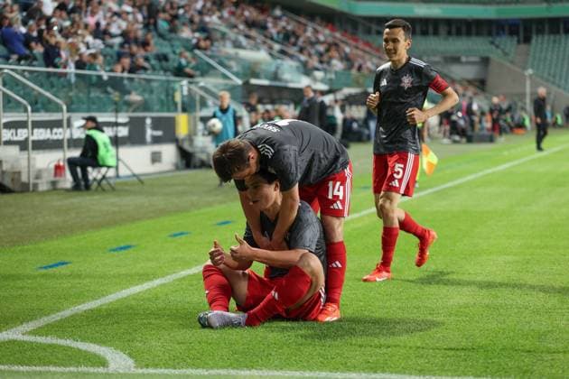 WARSZAWA 10.07.2025 PIERWSZA RUNDA ELIMINACJI LIGA EUROPY UEFA SEZON 2025 2026 : LEGIA WARSZAWA - FK AKTOBE UEFA EUROPA LEAGUE FIRST QUALIFYING ROUND FIRST MATCH : LEGIA WARSAW - FK AKTOBE NZ ORALKHAN OMIRTAEV VYACHESLAV SHVYREV BAGDAT KAIROV FOT. IGOR JAKUBOWSKI 400mm.pl NEWSPIX.PL --- newspix.pl 