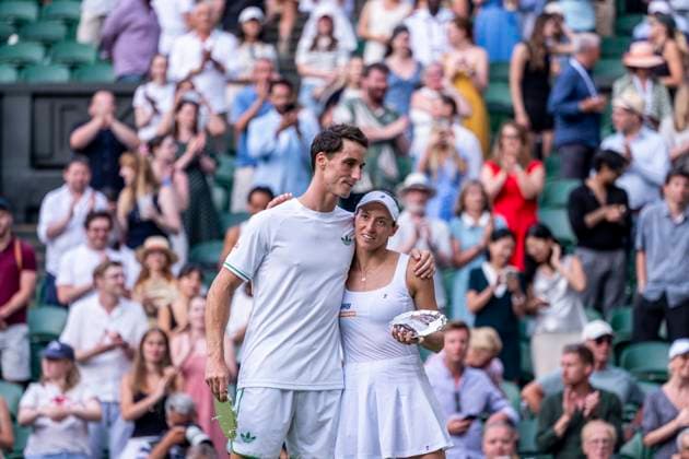 Luisa Stefani and Joe Salisbury after losing the Wimbledon 2025 Mixed Doubles Final tennis match between Sam Verbeek & Katerina Siniakova v Luisa Stefani & Joe Salisbury at the All England Tennis Club in London, England. (Richard Callis Sports Press Photo SPP) Copyright: xRichardxCallis SportsxPressxPhotox xSPPx spp-en-RiCaPrPh-SPP25_richie_100725-1480049