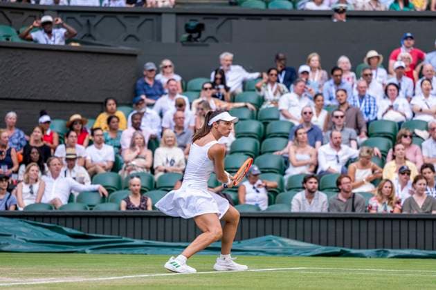 Luisa Stefani during the Wimbledon 2025 Mixed Doubles Final tennis match between Sam Verbeek & Katerina Siniakova v Luisa Stefani & Joe Salisbury at the All England Tennis Club in London, England. (Richard Callis Sports Press Photo SPP) Copyright: xRichardxCallis SportsxPressxPhotox xSPPx spp-en-RiCaPrPh-SPP25_richie_100725-1431167