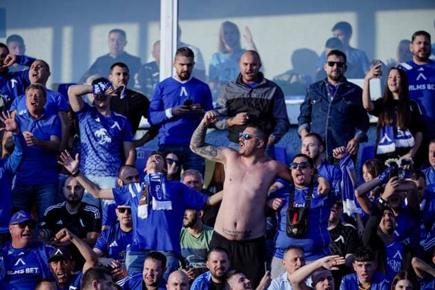 Football - UEFA Europa League - First qualifying round - Leg 1 - PFC Levski - FC Hapoel Beer Sheva - 10.07.2025 Fans of PFC Levski during UEFA Europa League s first qualifying rounds 1st leg between PFC Levski and FC Hapoel Beer Sheva Bulgaria Copyright: xYulianxTodorovx