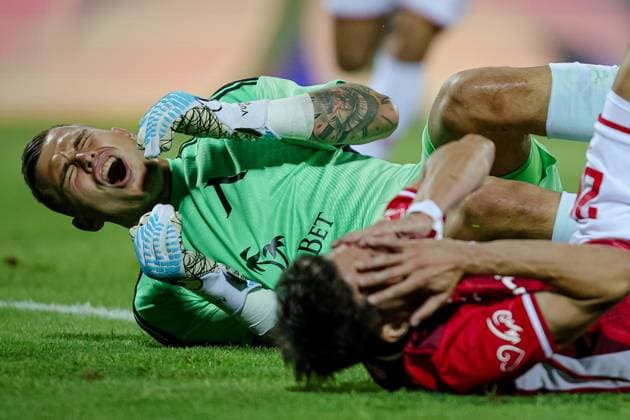 Football - UEFA Europa League - First qualifying round - Leg 1 - PFC Levski - FC Hapoel Beer Sheva - 10.07.2025 Svetoslav Vutsov of PFC Levski being fouled during UEFA Europa League s first qualifying rounds 1st leg between PFC Levski and FC Hapoel Beer Sheva Bulgaria Copyright: xYulianxTodorovx