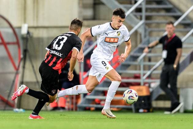 250710 Srdjan Hrstic of Häcken during the UEFA Europa League qualifier football match between Spartak Trnava and Häcken on July 10, 2025 in Trnava Photo Mathilda Schuler BILDBYRAN kod MA MA0843 fotboll football soccer fotball uefa europa league europa league spartak trnava häcken bbeng  Copyright: MATHILDAxSCHULER BB250710MA144