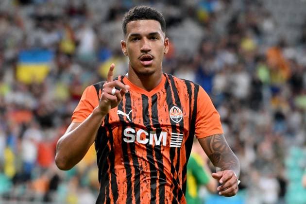 Ljubljana, Slovenia, July 10th 2025: Kaua Elias Nogueira of Shakhtar celebrate score during the UEFA Europa League, First qualifying round, 1st leg, match between Shakhtar Donetsk (Ukraine) and Ilves Tampere (Finland) at Stadium Stozice, Ljubljana, Slovenia. (Igor Kupljenik SPP) Copyright: xIgorxKupljenikx xSPPx SPP_1006015