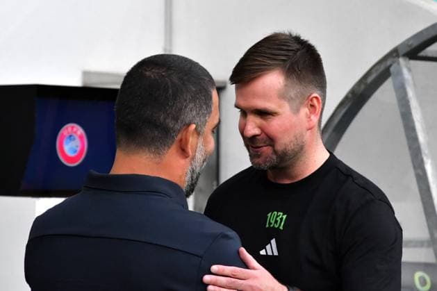 Ljubljana, Slovenia, July 10th 2025: Arda Turan head coach of Shakhtar (L) and Joonas Rantanen head coach of Ilves (R) during the UEFA Europa League, First qualifying round, 1st leg, match between Shakhtar Donetsk (Ukraine) and Ilves Tampere (Finland) at Stadium Stozice, Ljubljana, Slovenia. (Natasa Kupljenik SPP) Copyright: xNatasaxKupljenikx xSPPx SPP_1005934