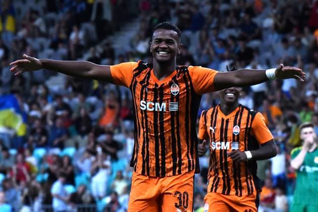 Ljubljana, Slovenia, July 10th 2025: Alisson Santana Lopes Da Fonseca of Shakhtar celebrate score during the UEFA Europa League, First qualifying round, 1st leg, match between Shakhtar Donetsk (Ukraine) and Ilves Tampere (Finland) at Stadium Stozice, Ljubljana, Slovenia. (Natasa Kupljenik SPP) Copyright: xNatasaxKupljenikx xSPPx SPP_1006026