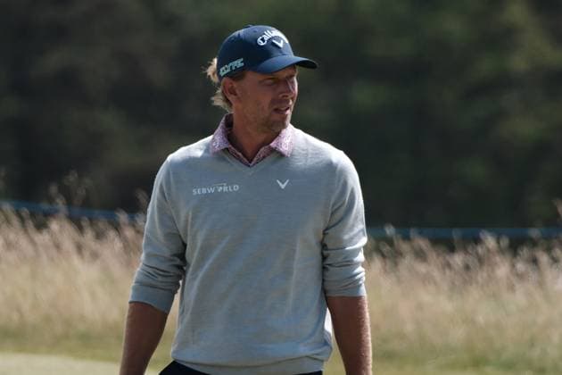 UK: The Genesis Scottish Open at The Renaissance Club, North Berwick, Scotland on 10 July 2025: Pictured: Marcel Siem (Germany) on the 18th fairway during the first round of the Genesis Scottish Open 2025 at The Renaissance Club, North Berwick, Scotland North Berwick The Renaissance Club Scotland Copyright: xAlexxToddx