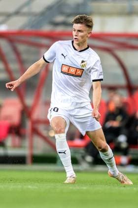 250710 Adrian Svanbäck of Häcken during the UEFA Europa League qualifier football match between Spartak Trnava and Häcken on July 10, 2025 in Trnava Photo Mathilda Schuler BILDBYRAN kod MA MA0843 fotboll football soccer fotball uefa europa league europa league spartak trnava häcken bbeng  Copyright: MATHILDAxSCHULER BB250710MA169