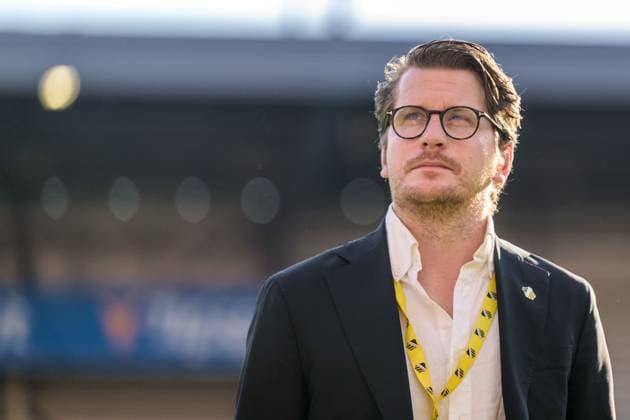 250710 Sports director Erik Friberg of Häcken ahead of the UEFA Europa League qualifier football match between Spartak Trnava and Häcken on July 10, 2025 in Trnava Photo Mathilda Schuler BILDBYRAN kod MA MA0843 fotboll football soccer fotball uefa europa league europa league spartak trnava häcken bbeng  Copyright: MATHILDAxSCHULER BB250710MA188