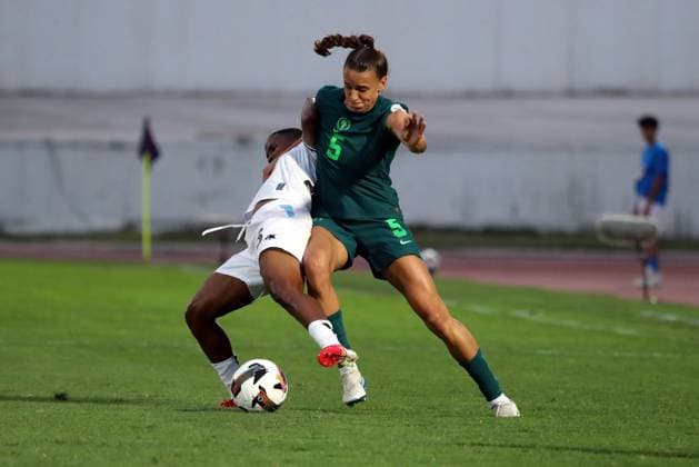 CASABLANCA, MOROCCO - JULY 10: Ashleigh Plumptre, Super Falcons of Nigeria during the 2024 Women s Africa Cup of Nations (Wafcon) beyween Botswana and Nigeria at Stade Larbi Zaouli on July 10, 2025 in Casablanca, Morocco. Photo by Justina Aniefiok Copyright: xx