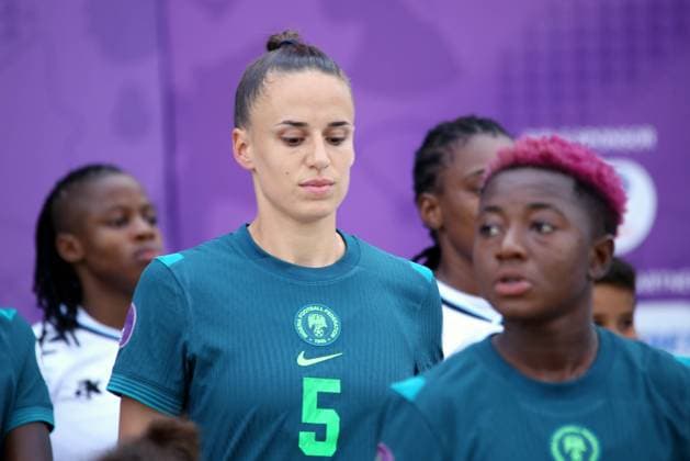 CASABLANCA, MOROCCO - JULY 10: Ashleigh Plumptre, Super Falcons of Nigeria during the 2024 Women s Africa Cup of Nations (Wafcon) beyween Botswana and Nigeria at Stade Larbi Zaouli on July 10, 2025 in Casablanca, Morocco. Photo by Justina Aniefiok Copyright: xx