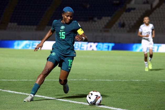 CASABLANCA, MOROCCO - JULY 10: Rasheedat Ajibade, Super Falcons of Nigeria during the 2024 Women s Africa Cup of Nations (Wafcon) beyween Botswana and Nigeria at Stade Larbi Zaouli on July 10, 2025 in Casablanca, Morocco. Photo by Justina Aniefiok Copyright: xx