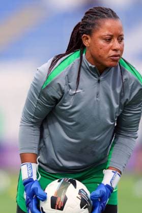 CASABLANCA, MOROCCO - JULY 10: Tochukwu Oluehi, Super Falcons of Nigeria during the 2024 Women s Africa Cup of Nations (Wafcon) beyween Botswana and Nigeria at Stade Larbi Zaouli on July 10, 2025 in Casablanca, Morocco. Photo by Seyi Victor Copyright: xAYOUBxARADEx